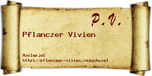 Pflanczer Vivien névjegykártya